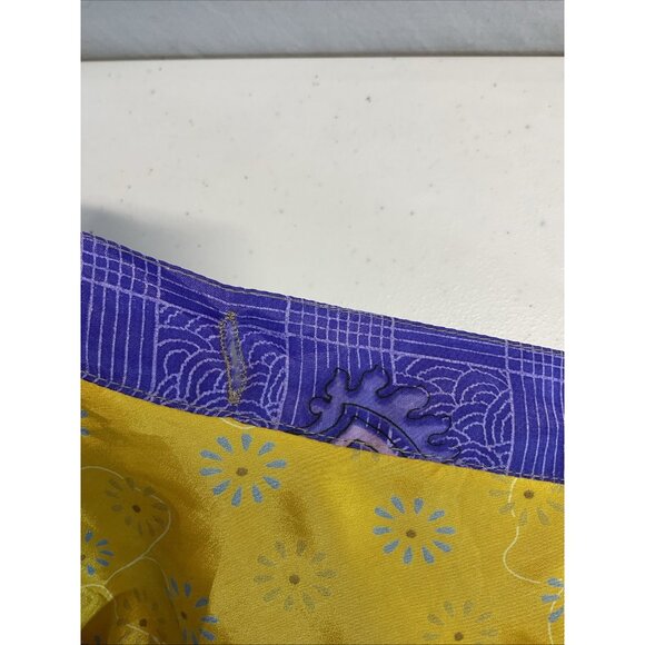 Darn‎ Good Yarn Reversible Sari Wrap Skirt -Mini size 4-12 purple gold BOHO - Picture 4 of 10